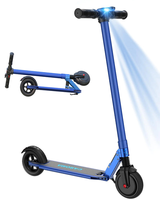 Caroma Electric Scooter Aduls Up to 15.5 Miles Range & 15 MPH Speed 250W Foldable Electric Scooter for Aduls & Kids Fast Commuting E Scooter for Adults with Braking System Sea Blue
