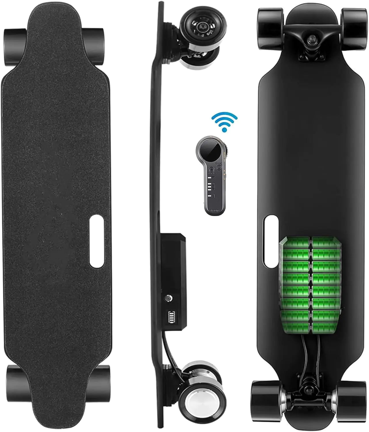 Caroma Electric Skateboard with Remote 700W Electric Longboard18.6 Mph Top Speed & 12 Miles Range Suitable for Adults & Teens Beginners Built-in Intelligent BMS Easy Carry Handle Design